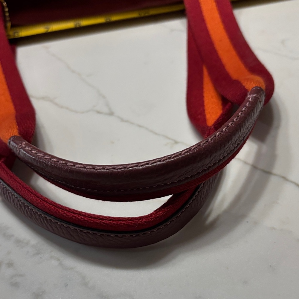 Coach Pink Tote with Red and Orange Straps - Picture 15 of 17
